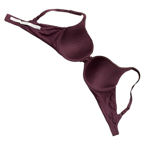 Victoria's Secret Body By Victoria Perfect Shape Bra Wine Size 36D - Picture 2 of 9